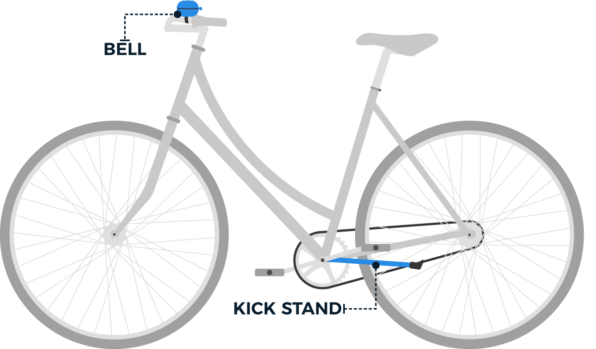 Image for boston by bike bell and kickstand