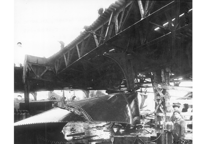 Image for molasses flood destruction, january 15, 1919 (boston elevated railway photographs (9800 018), boston city archives)