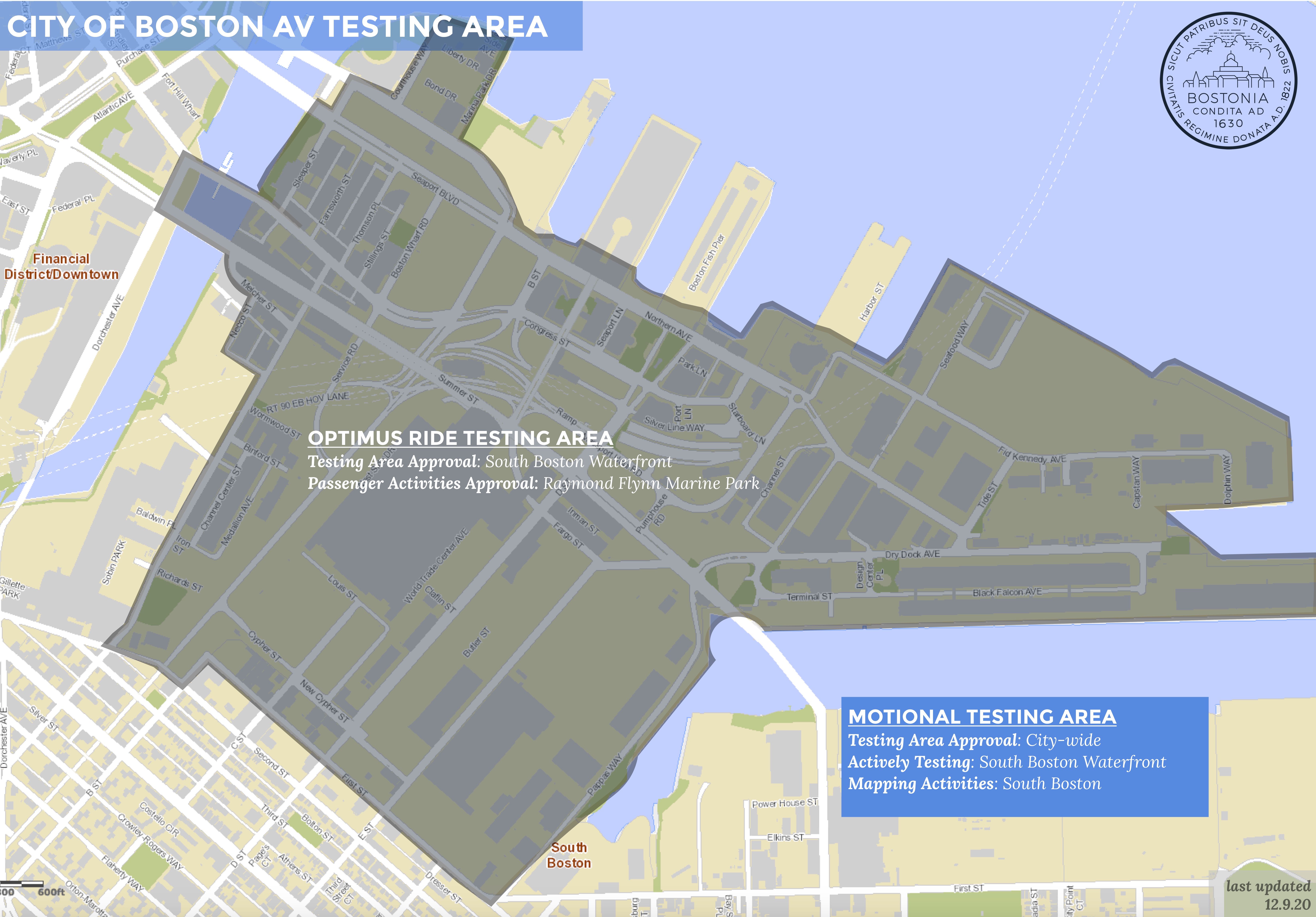Boston AV Testing Area Map 2020