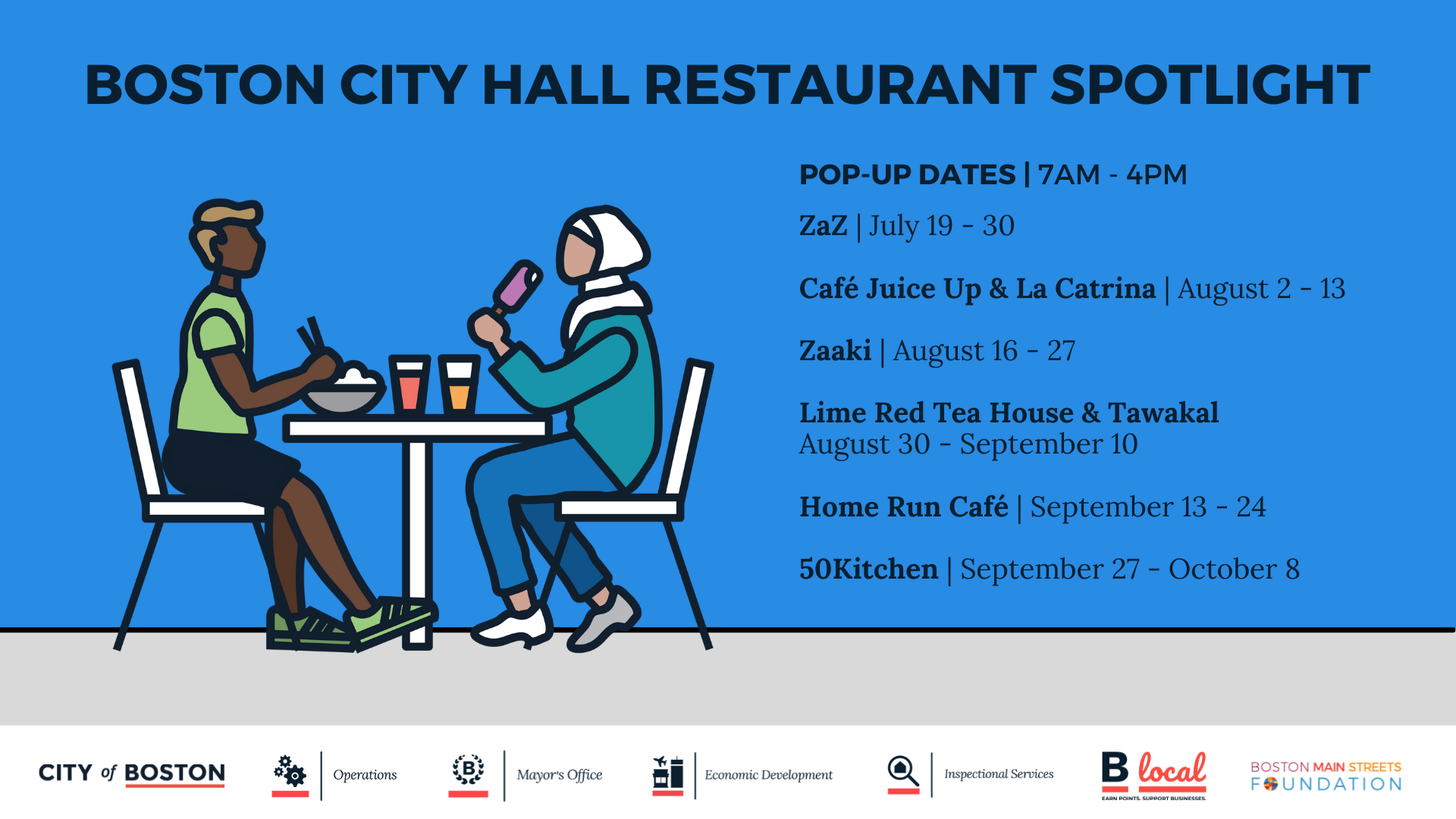 Boston City Hall Restaurant schedule