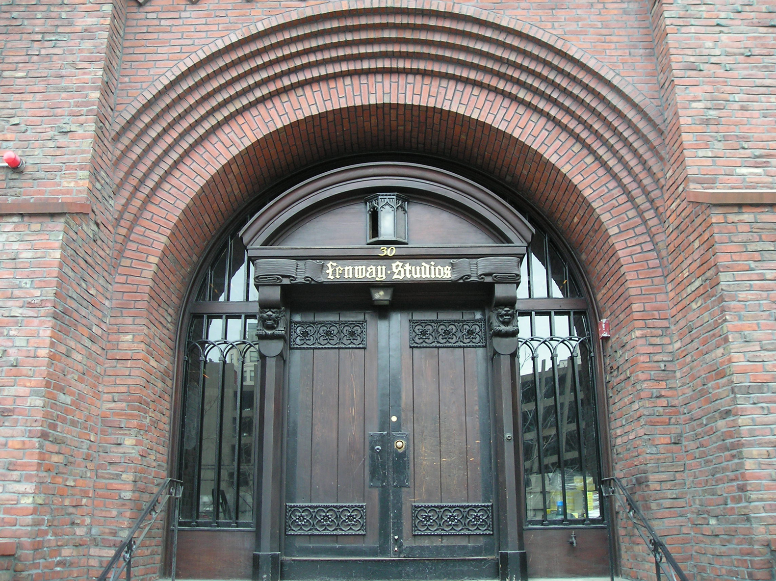 The entranceway to Fenway Studios on Ipswitch Street in downtown Boston as photographed on 29 January 2007.