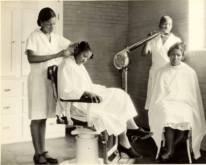 Beauty Culture Class, circa 930, Manual Training and Industrial School for Colored Youth at Bordentown, NJ