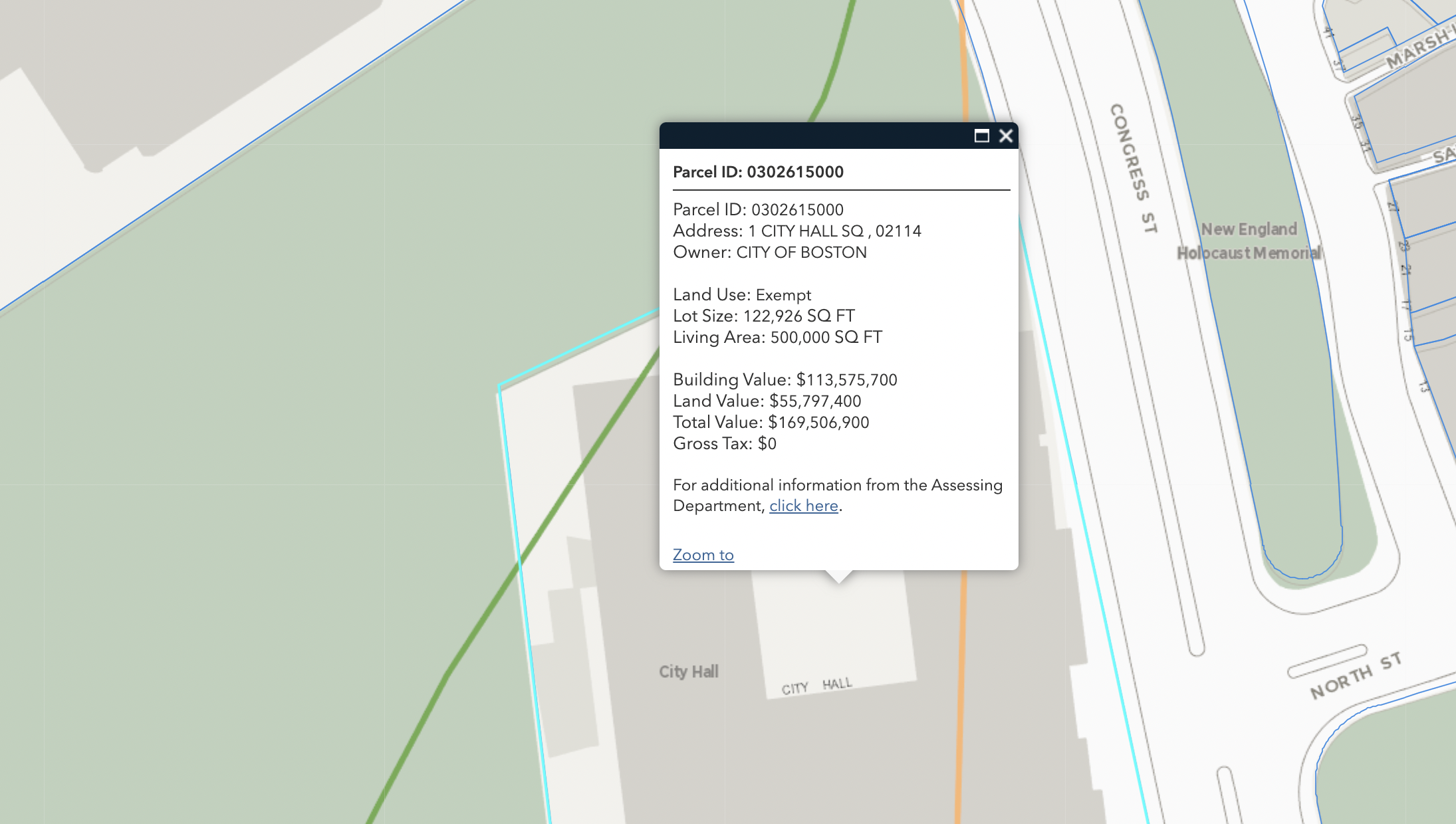 Assessing Online map screenshot