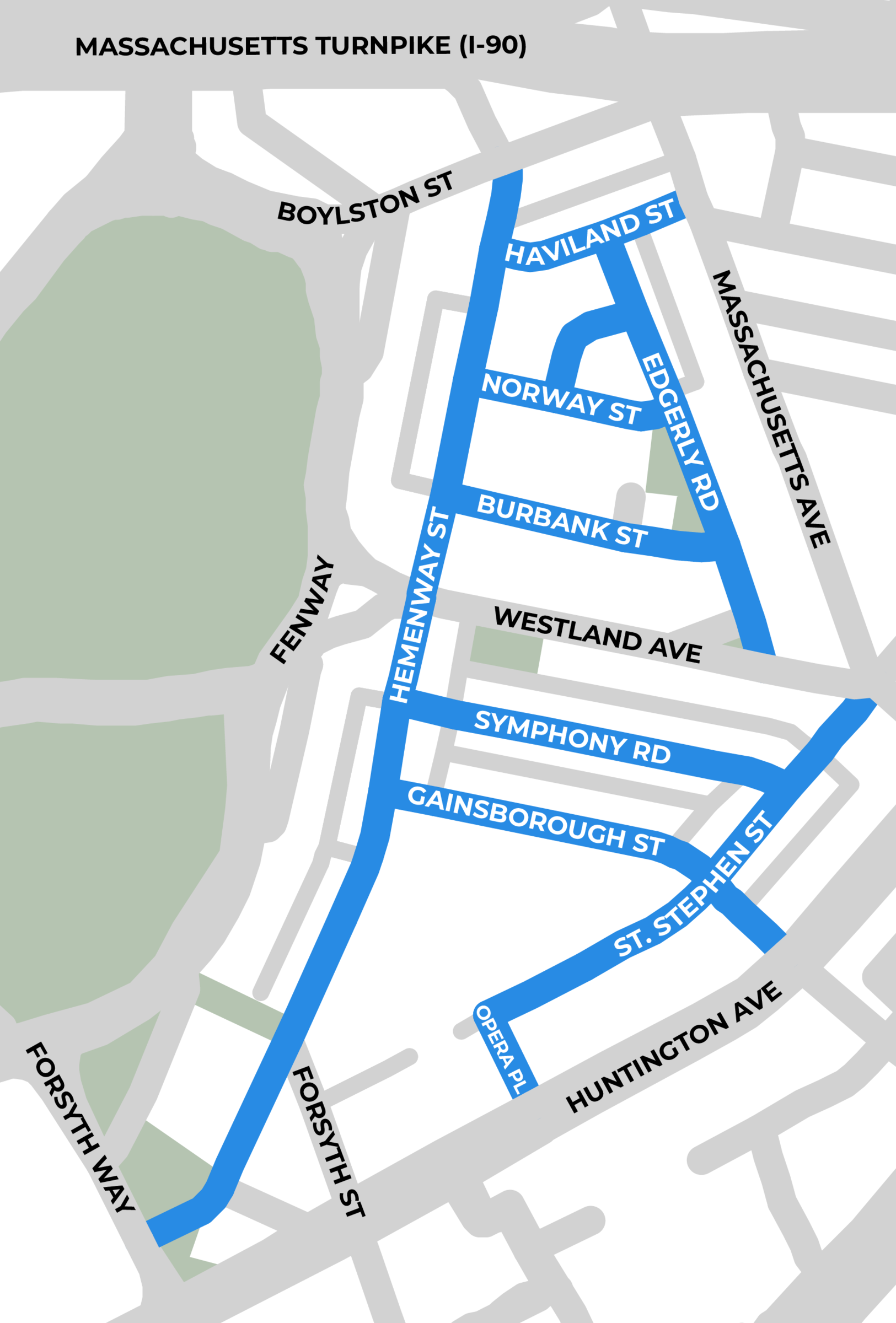 East Fenway speed hump zone