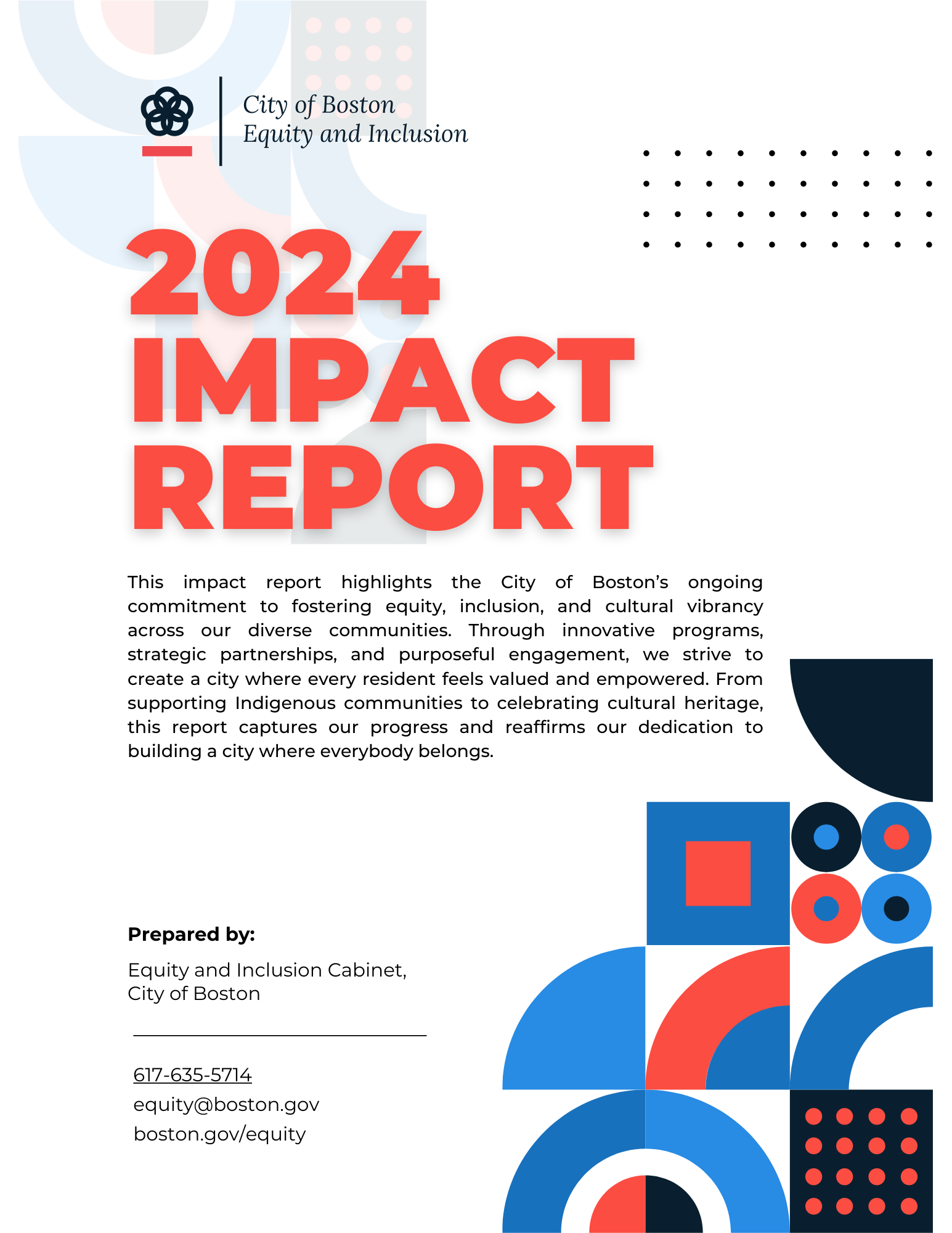 Cover page for the 2024 E&I Impact Report