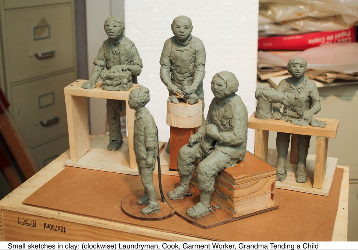 Preliminary design of Worker Statues in Chinatown