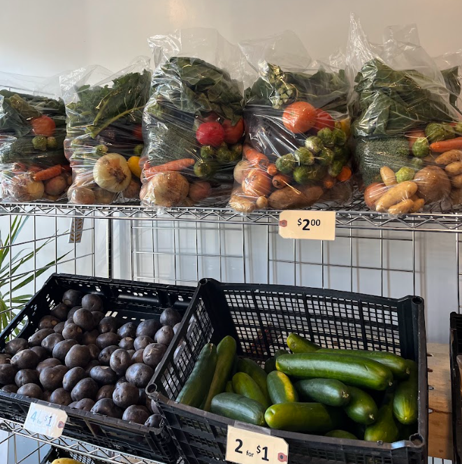 low cost produce for sale at the Centre Food Hub storefront market