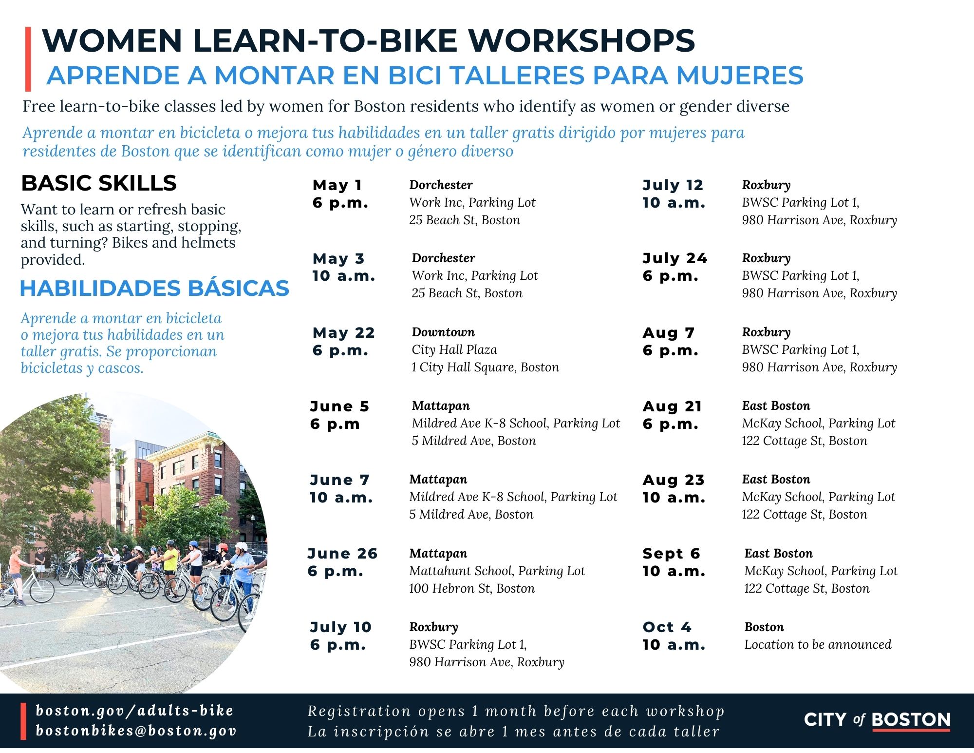 Learn to Bike workshops for women
