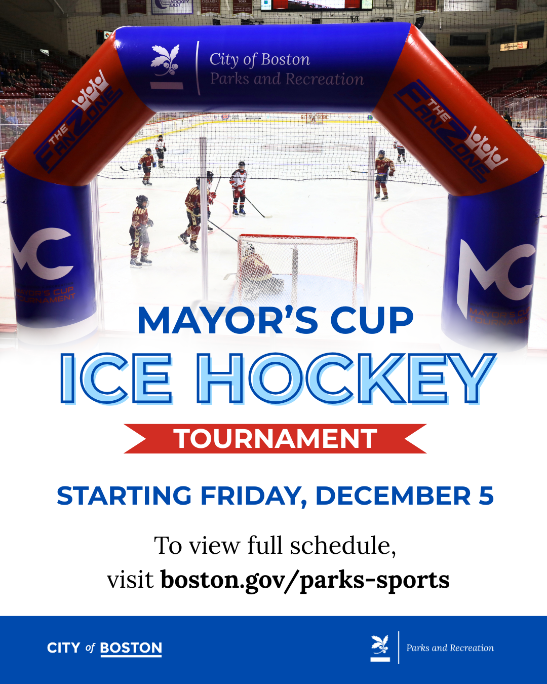 Mayor’s Cup Ice Hockey Tournament begins on December 5 | Boston.gov