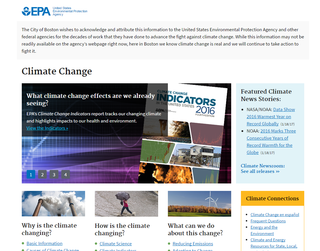 Making climate change data accessible Boston.gov