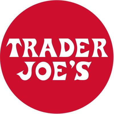 Trader Joe's in white text in a red circle