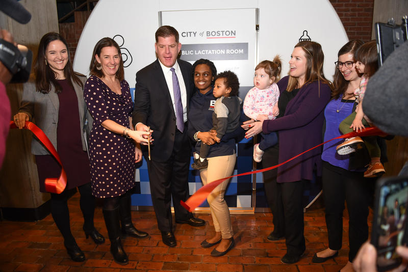 Mayor Walsh welcomed residents to City Hall for International Womans Day in 2019.