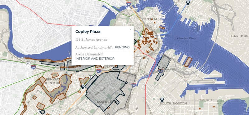Copley Plaza map image
