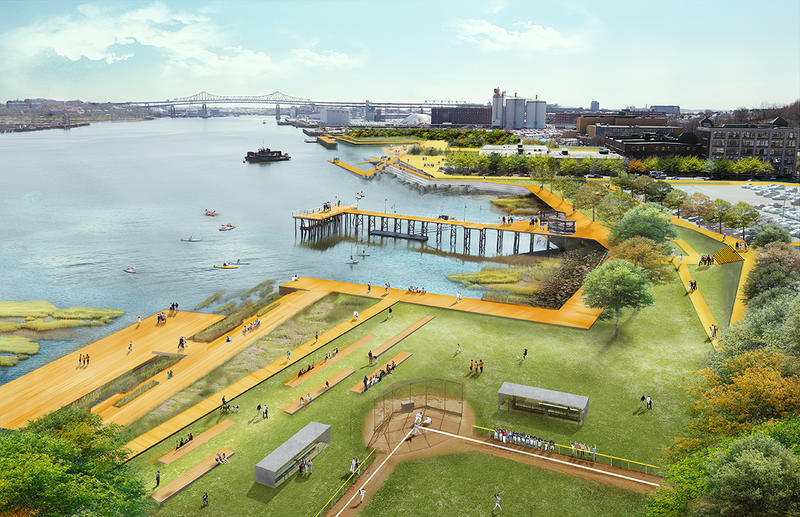 Image for Charlestown long-term climate resilient waterfront strategy render