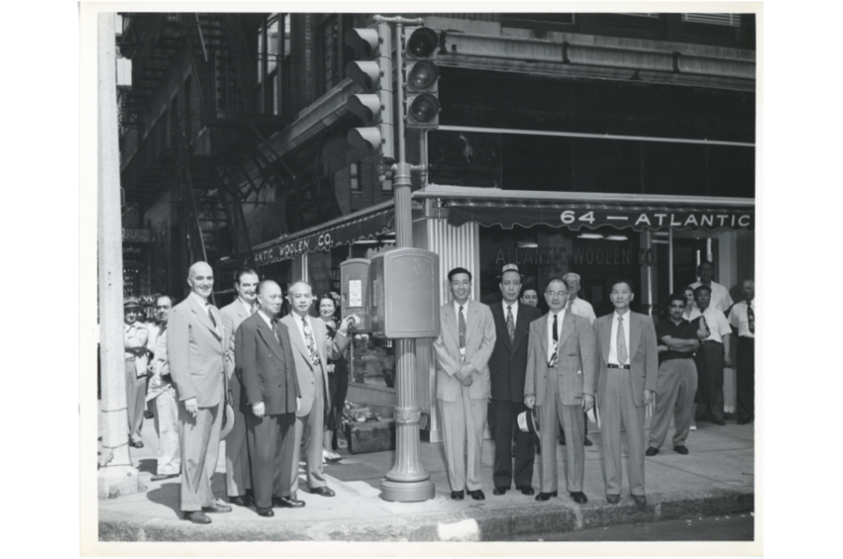  Kneeland and Tyler Streets, James Chin Kai "Mayor of Chinatown" turns switch