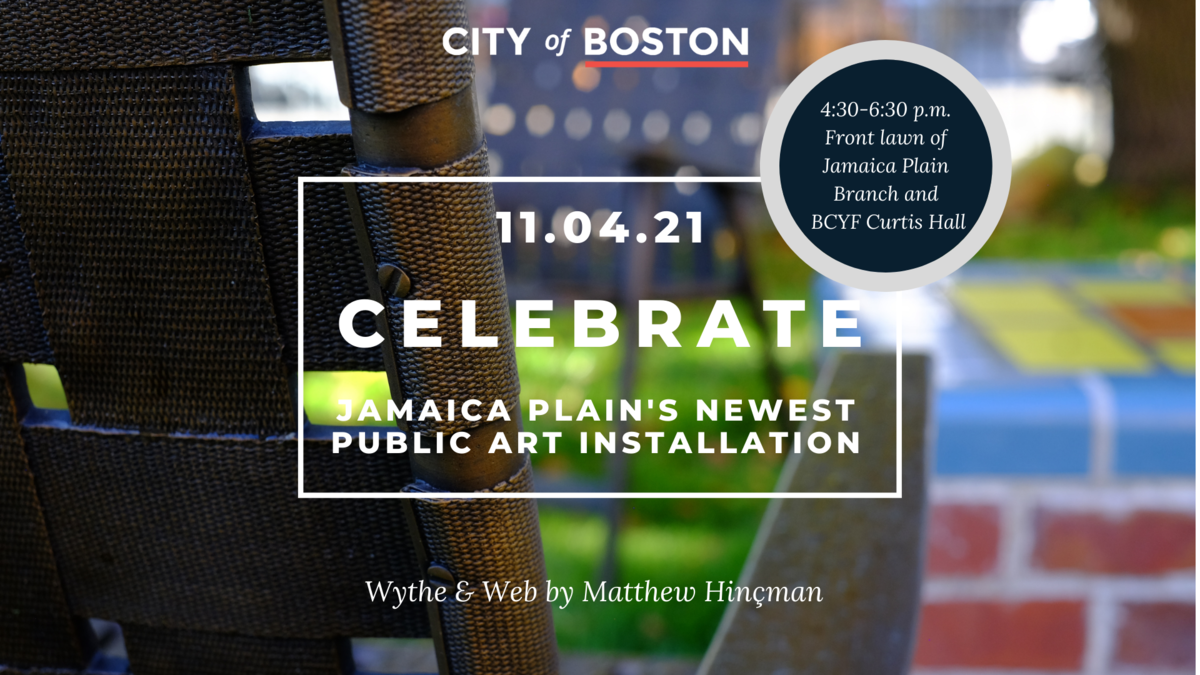 Jamaica Plain public art celebration graphic