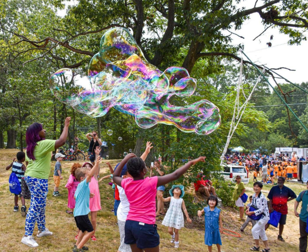 Children at a recent Boston Parks event