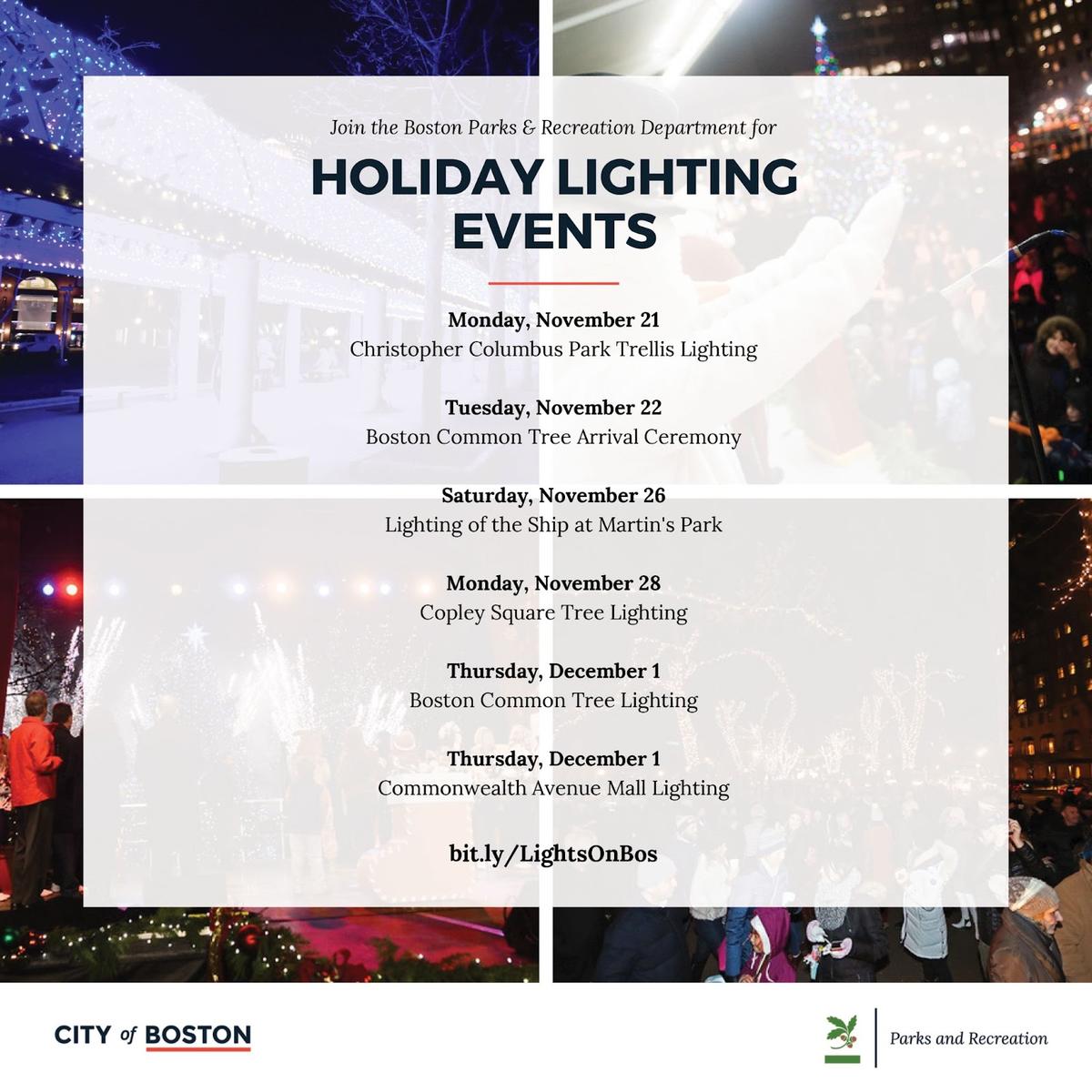 Boston Parks Holiday Lighting Graphic