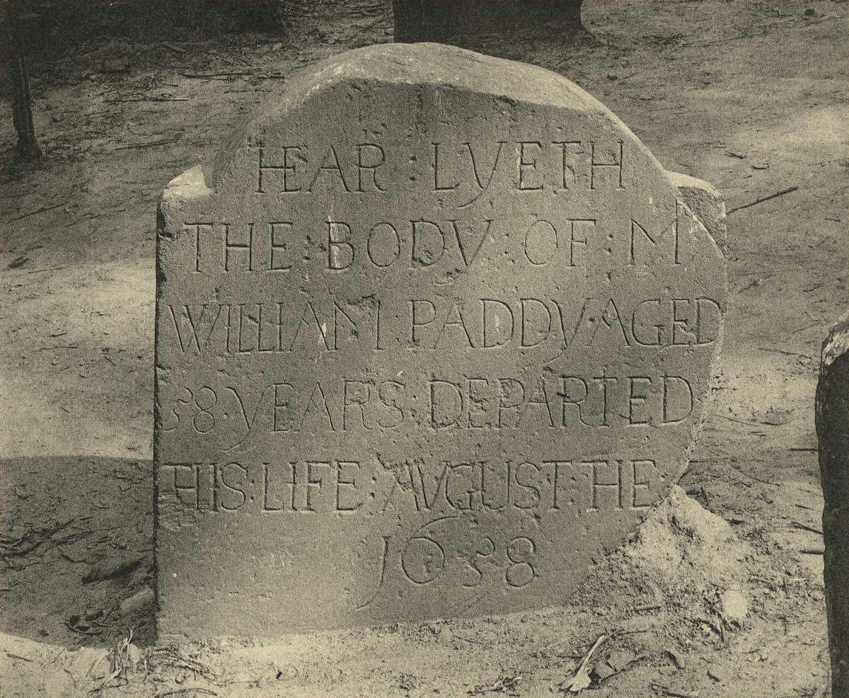 The 17th century gravestone of William Paddy