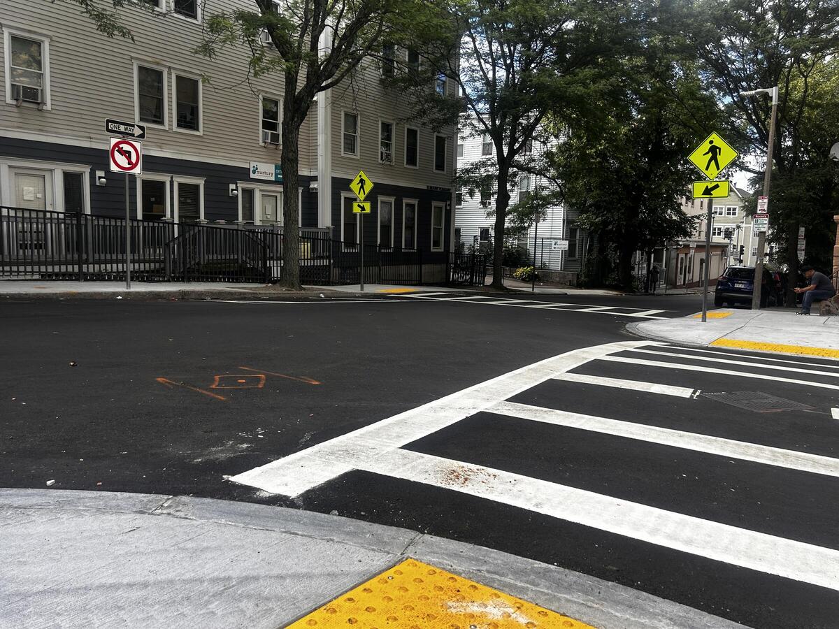 Forest Street at Mount Pleasant Avenue after implementation