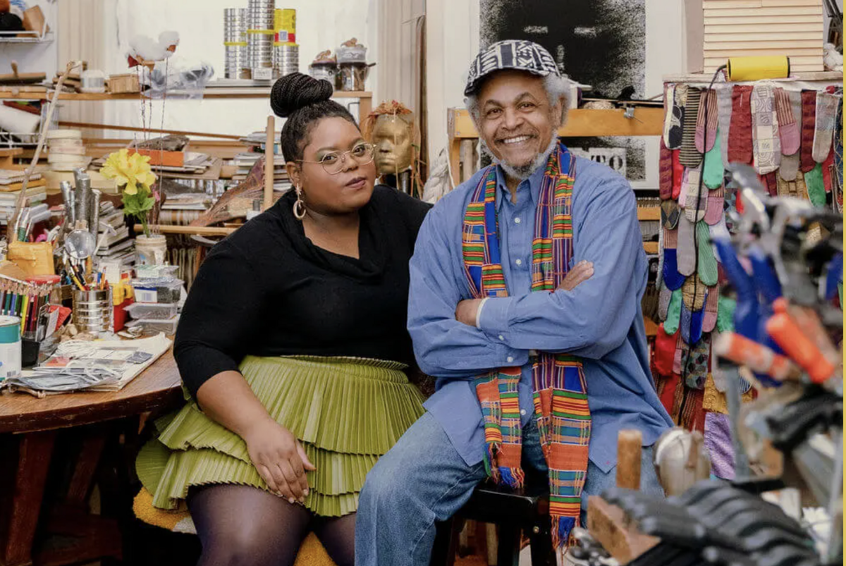 Photograph of Napoleon Jones-Henderson in his Roxbury home and studio, 2022.