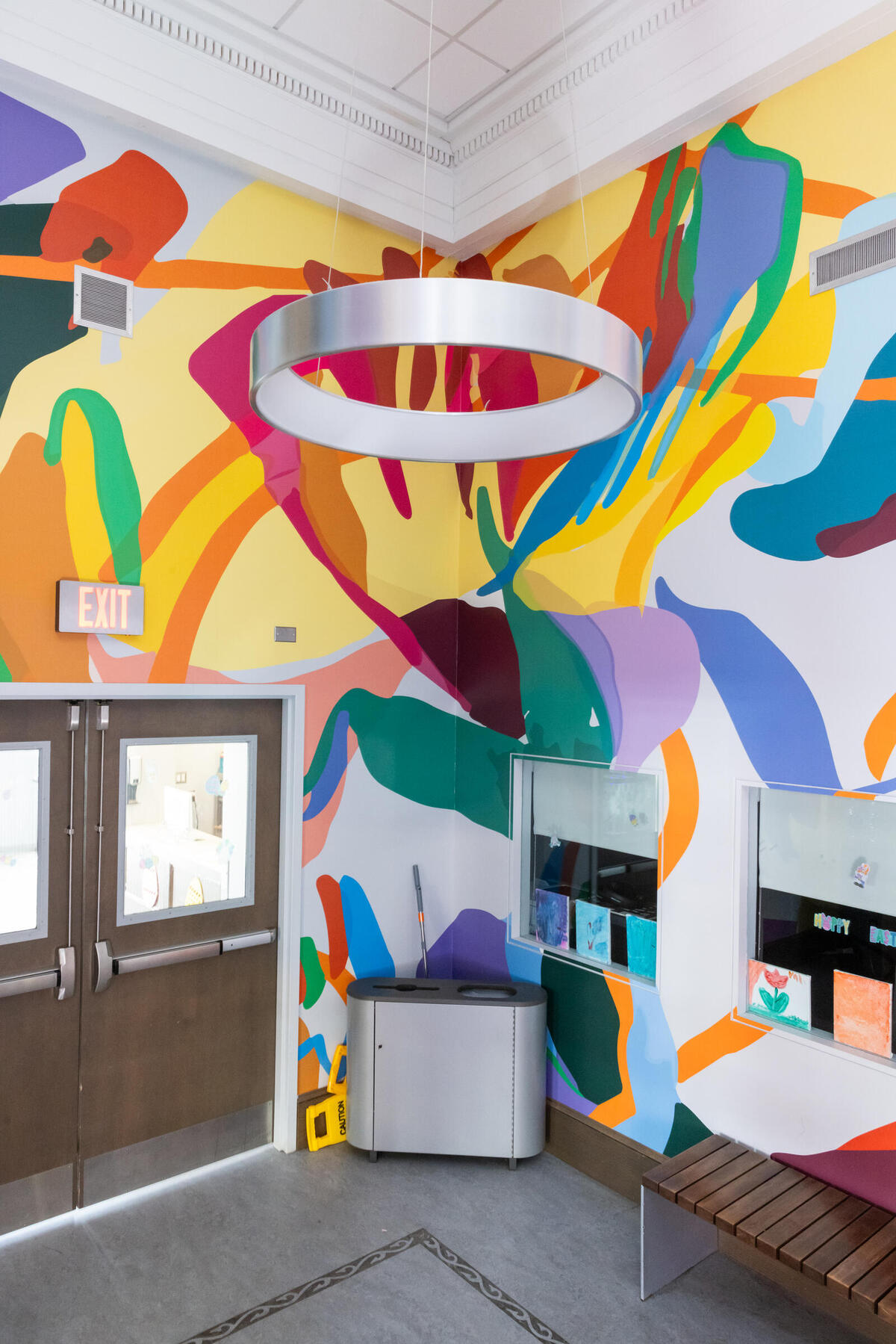 Vinyl mural installation at BCYF Vine Street