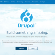 Image for a screenshot of the drupal 8 website