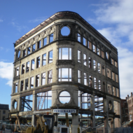 Ferdinand’s facade during the early preparation phase of the construction of the Bruce C. Bolling Municipal Building.