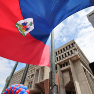 Haitian Flag flying over City Hall