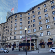 Exterior photograph of the Copley Plaza Hotel in Back Bay.