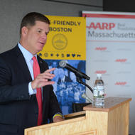 Image for mayor walsh offers remarking during an event with aarp of boston 