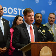 Image for mayor martin walsh and the city of boston's public safety officials participated in a press conference in regards to the upcoming caribbean parade and festival 