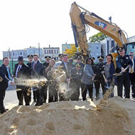 Image for groundbreaking of east boston police station