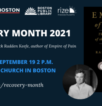 Recovery Month author talk flyer