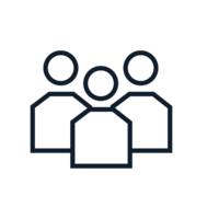 three person figures grouped together