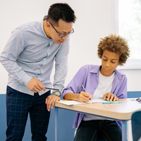 A teacher advises a student