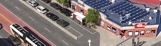 A rendering of the design of Blue Hill Ave at Happy Market